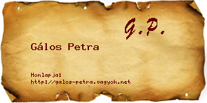 Gálos Petra névjegykártya