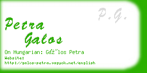 petra galos business card